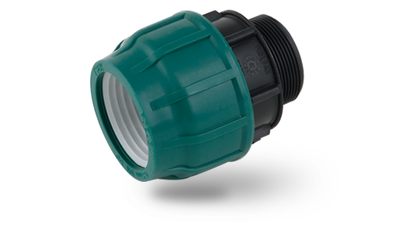 Муфта ПНД компрессионная с наружной резьбой 90х2 1/2" Poelsan (Турция)