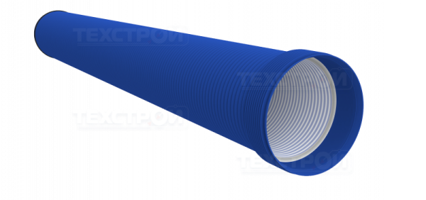 Двухслойная гофрированная труба с раструбом ID 800 SN 16 Техстрой ПП