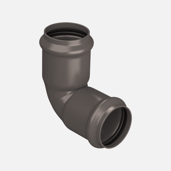 Отвод ПВХ двухраструбный 90гр 110 PN 10 Полипластик