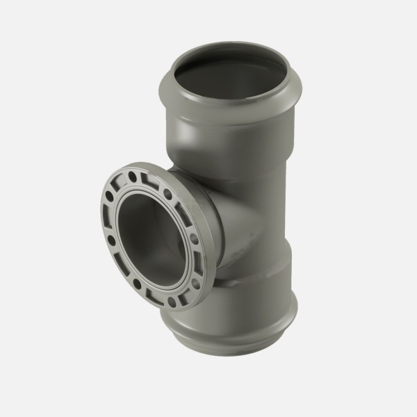 Тройник ПВХ с ПВХ фланцем 315х300 PN 10 Полипластик