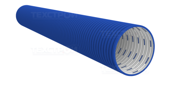 Двухслойная гофрированная труба с раструбом ID 250 SN 8 с перофрацией ТИП 2 Техстрой ПП