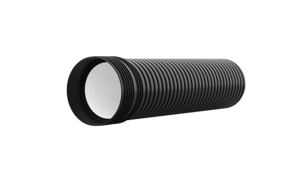 Двусхлойная гофрированная труба с раструбом ID 1000 SN 8 КОРСИС 12м